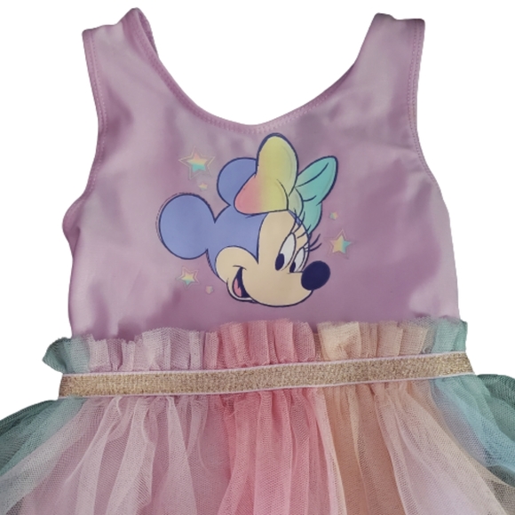 Minnie Mouse tutu Dress with leotard 2t multicolored - Picture 2 of 6